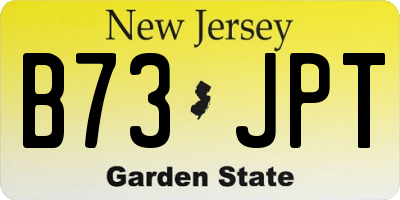 NJ license plate B73JPT