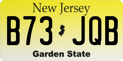 NJ license plate B73JQB