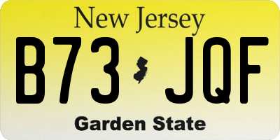 NJ license plate B73JQF