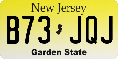 NJ license plate B73JQJ