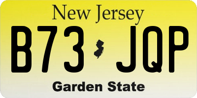 NJ license plate B73JQP