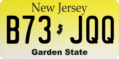 NJ license plate B73JQQ