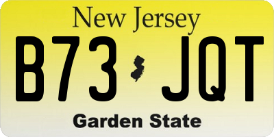 NJ license plate B73JQT