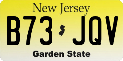 NJ license plate B73JQV