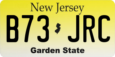NJ license plate B73JRC