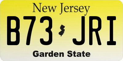 NJ license plate B73JRI