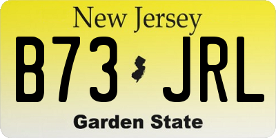 NJ license plate B73JRL
