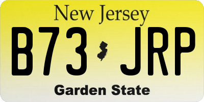 NJ license plate B73JRP