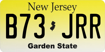 NJ license plate B73JRR
