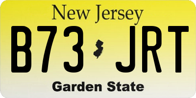 NJ license plate B73JRT
