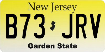 NJ license plate B73JRV