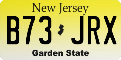 NJ license plate B73JRX