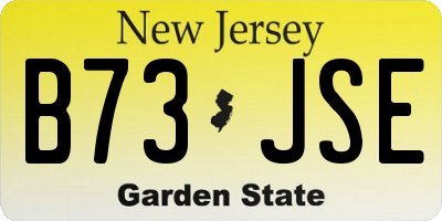 NJ license plate B73JSE
