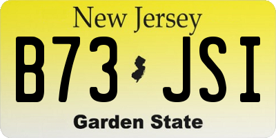 NJ license plate B73JSI