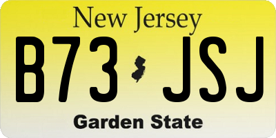 NJ license plate B73JSJ