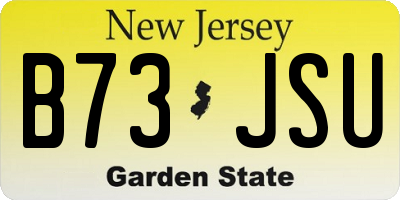 NJ license plate B73JSU