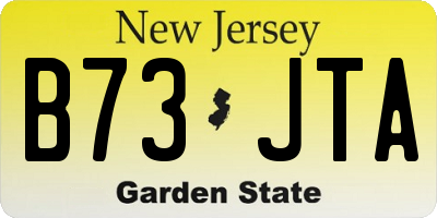 NJ license plate B73JTA