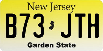 NJ license plate B73JTH