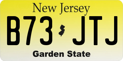 NJ license plate B73JTJ