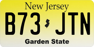 NJ license plate B73JTN