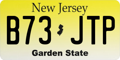 NJ license plate B73JTP