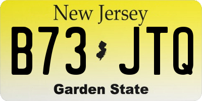 NJ license plate B73JTQ