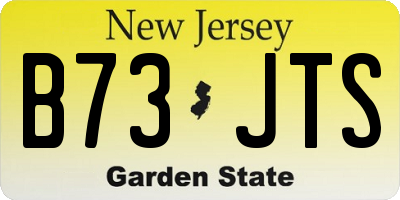 NJ license plate B73JTS