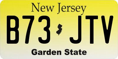 NJ license plate B73JTV