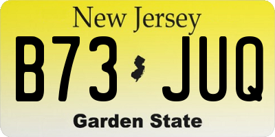 NJ license plate B73JUQ