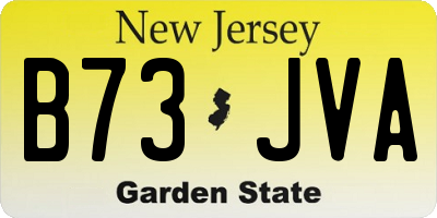 NJ license plate B73JVA