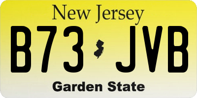 NJ license plate B73JVB