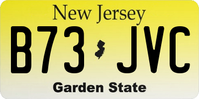 NJ license plate B73JVC