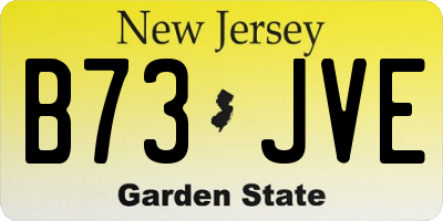 NJ license plate B73JVE