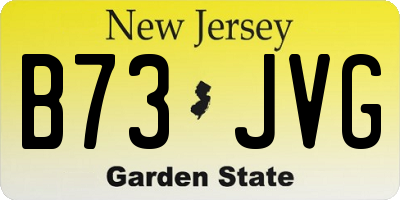 NJ license plate B73JVG