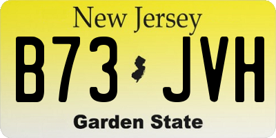 NJ license plate B73JVH