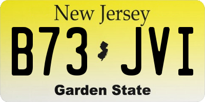 NJ license plate B73JVI