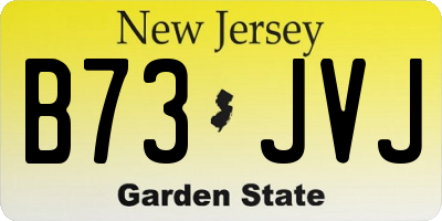 NJ license plate B73JVJ