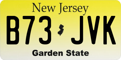 NJ license plate B73JVK