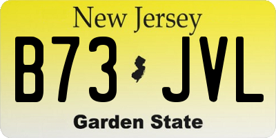 NJ license plate B73JVL