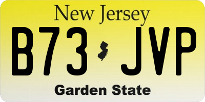 NJ license plate B73JVP
