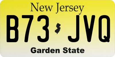 NJ license plate B73JVQ