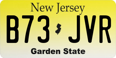 NJ license plate B73JVR
