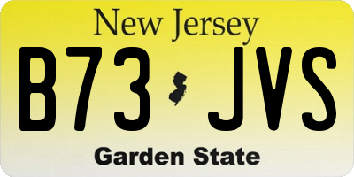 NJ license plate B73JVS