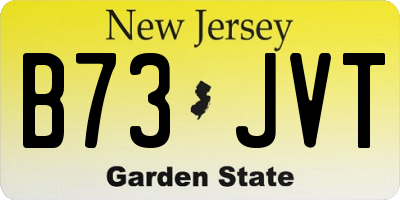 NJ license plate B73JVT