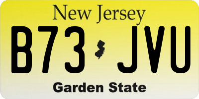 NJ license plate B73JVU