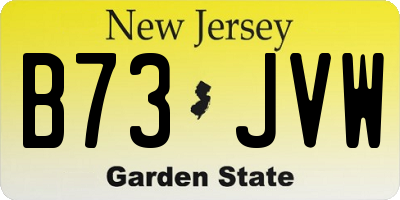 NJ license plate B73JVW
