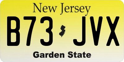 NJ license plate B73JVX