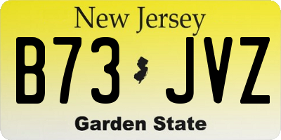 NJ license plate B73JVZ