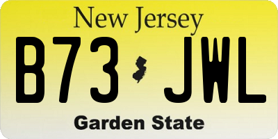 NJ license plate B73JWL
