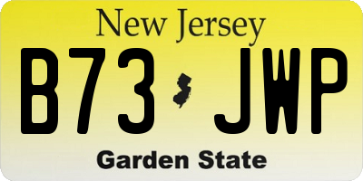 NJ license plate B73JWP
